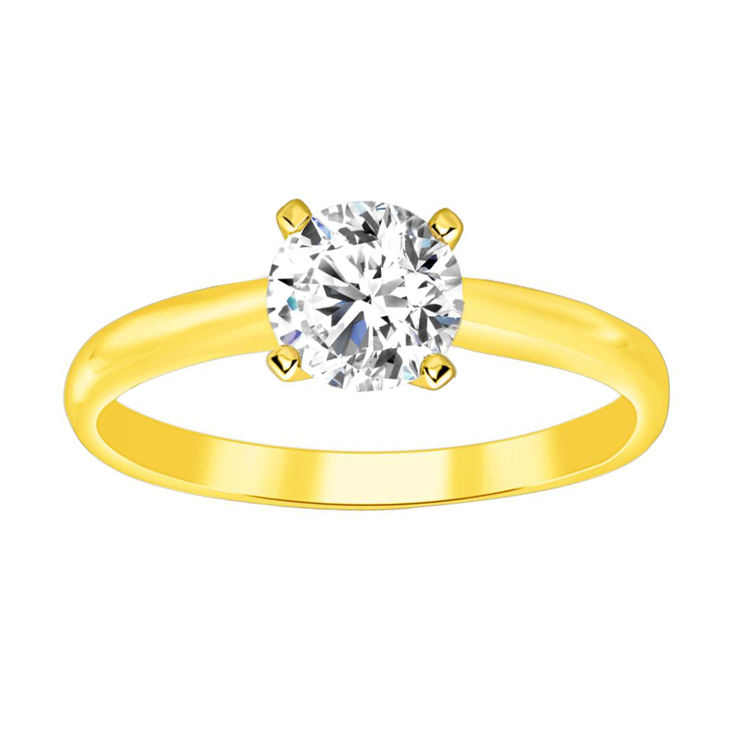 LADIES RING 0.15CT ROUND DIAMOND 14K YELLOW GOLD 1 LADIES RING 0.15CT ROUND DIAMOND 14K YELLOW GOLD - Image 1