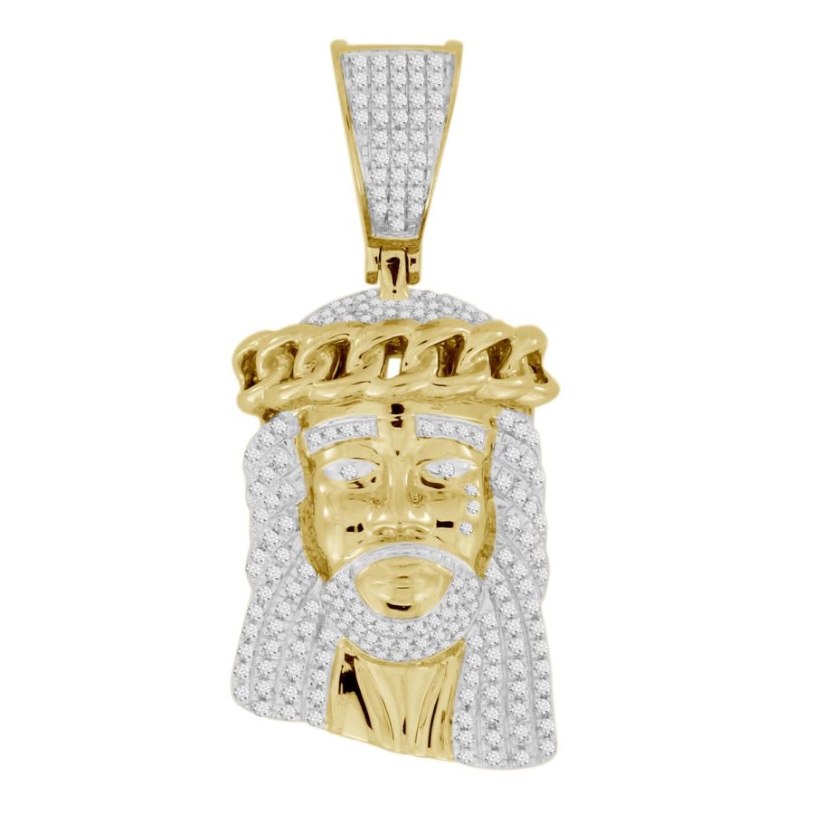 MEN'S CHARM 0.50CT ROUND DIAMOND 10K YELLOW GOLD 1 MEN'S CHARM 0.50CT ROUND DIAMOND 10K YELLOW GOLD - Image 1