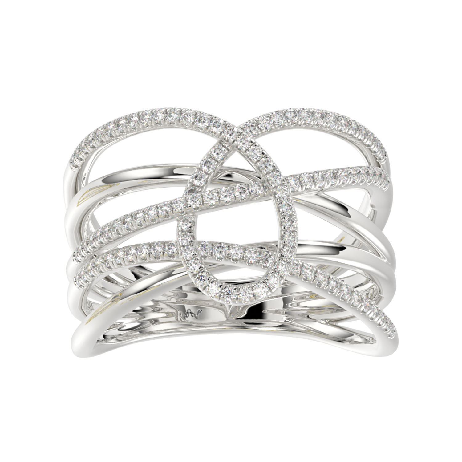LADIES RING 0.33CT ROUND DIAMOND 14K WHITE GOLD 1 LADIES RING 0.33CT ROUND DIAMOND 14K WHITE GOLD - Image 1