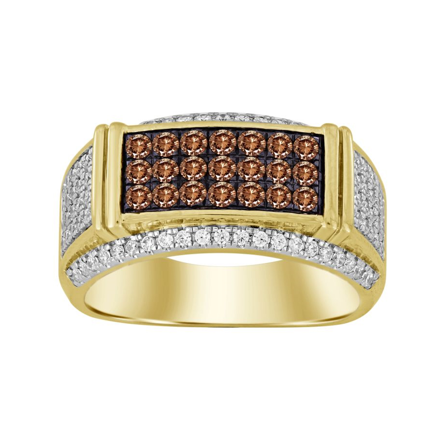 LADIES RING 1.00CT ROUND/DARK BROWN DIAMOND 10K YELLOW GOLD 1 LADIES RING 1.00CT ROUND/DARK BROWN DIAMOND 10K YELLOW GOLD - Image 1