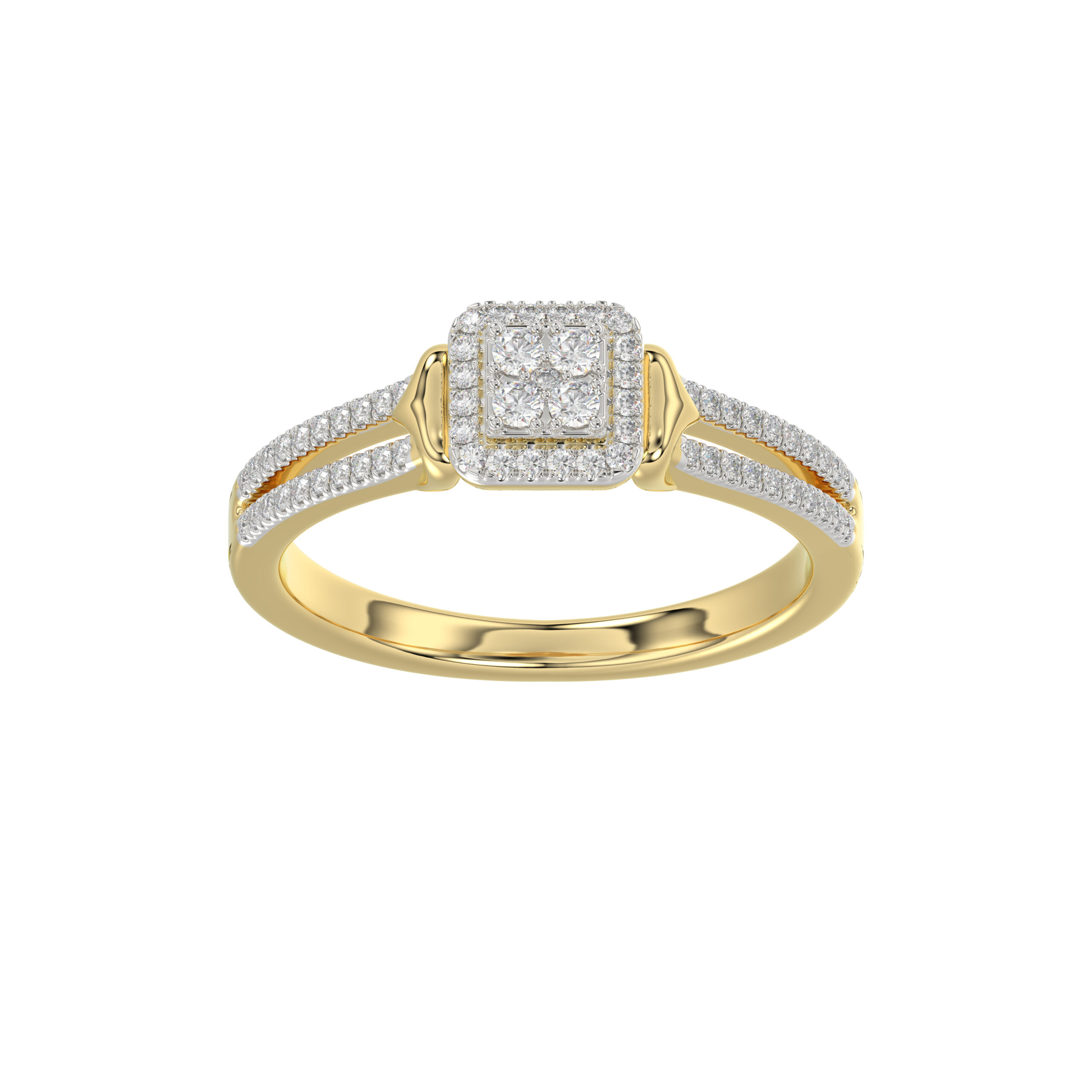 LADIES RING 0.20CT ROUND DIAMOND 10K YELLOW GOLD 1 LADIES RING 0.20CT ROUND DIAMOND 10K YELLOW GOLD - Image 1
