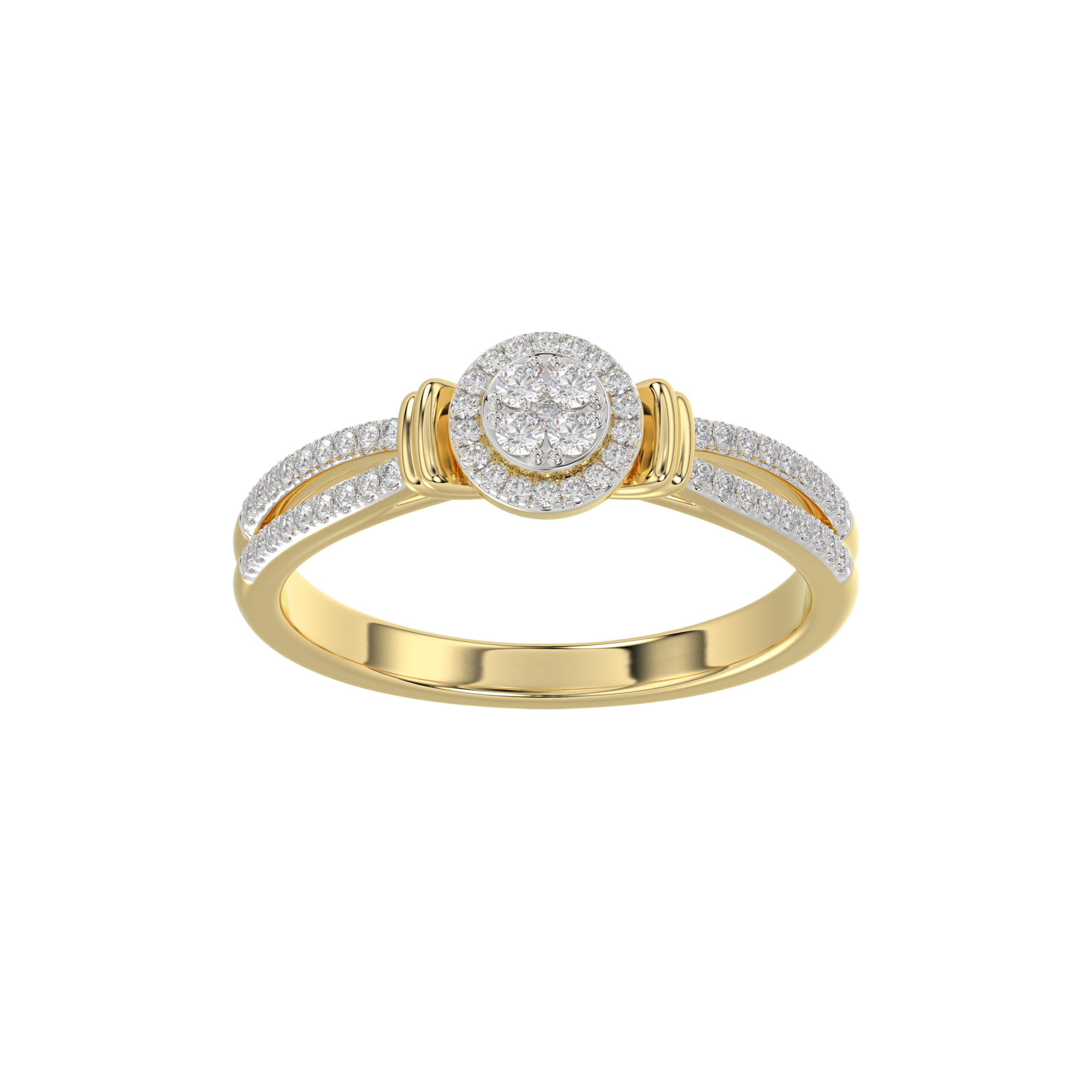 LADIES RING 0.25CT ROUND DIAMOND 10K YELLOW GOLD 1 LADIES RING 0.25CT ROUND DIAMOND 10K YELLOW GOLD - Image 1
