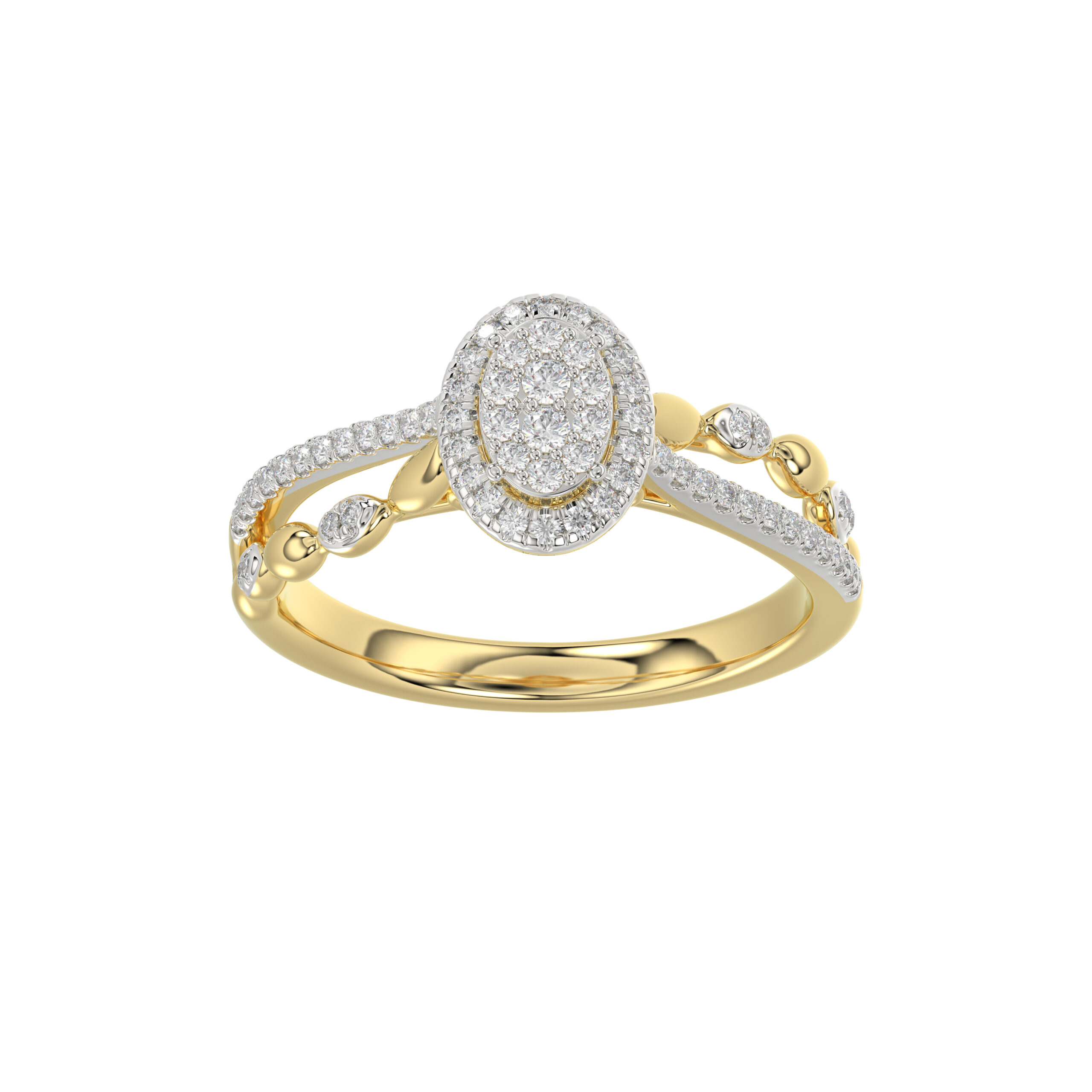 LADIES RING 0.25CT ROUND DIAMOND 10K YELLOW GOLD 1 LADIES RING 0.25CT ROUND DIAMOND 10K YELLOW GOLD - Image 1