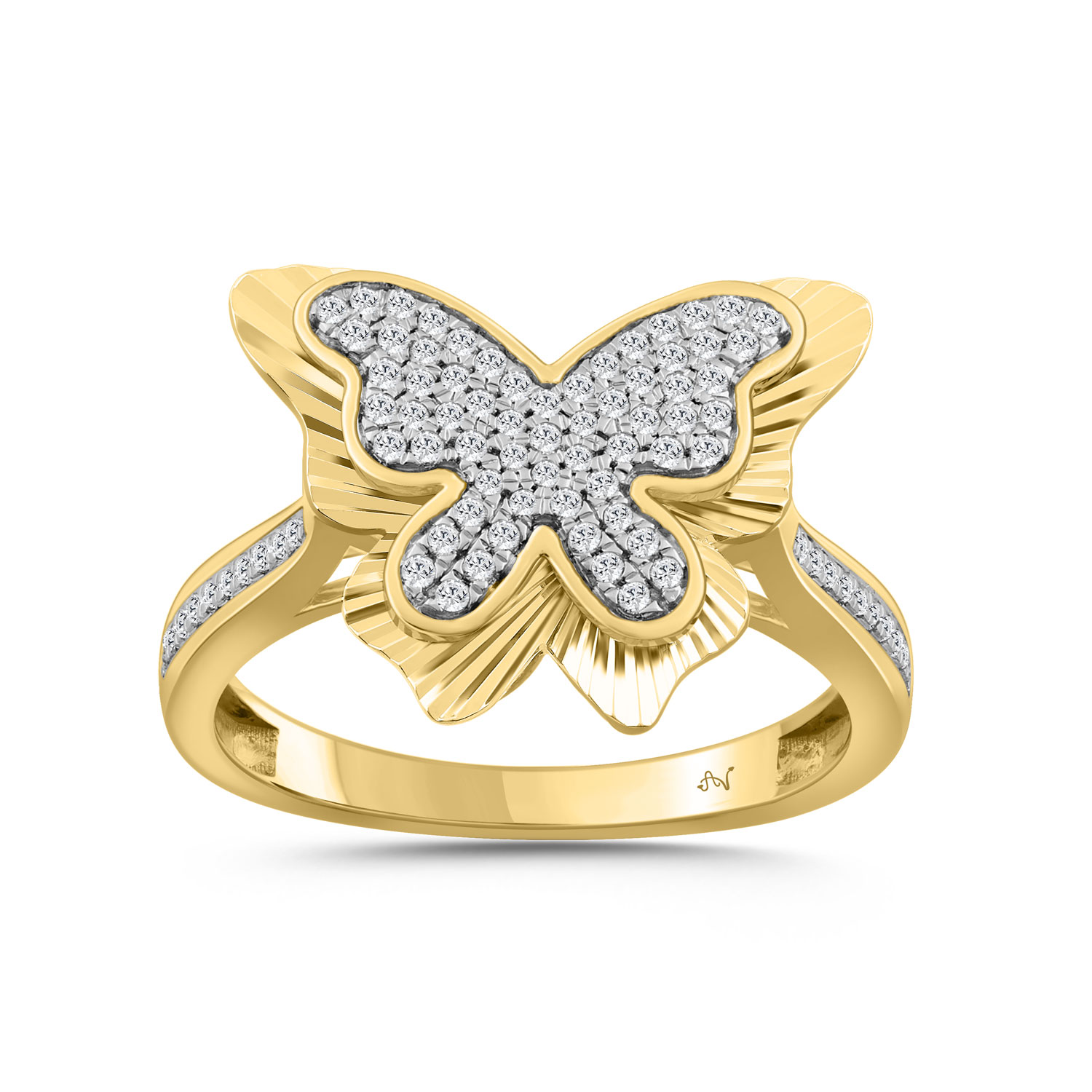 LADIES RING 0.25CT ROUND DIAMOND 10K YELLOW GOLD 1 LADIES RING 0.25CT ROUND DIAMOND 10K YELLOW GOLD - Image 1