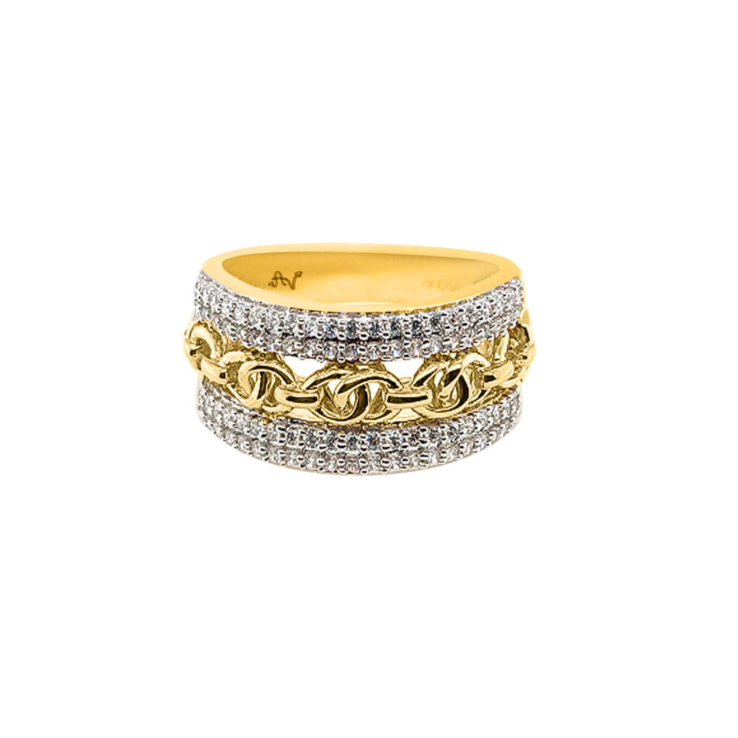MEN'S RING 0.50CT ROUND DIAMOND 10K YELLOW GOLD 1 MEN'S RING 0.50CT ROUND DIAMOND 10K YELLOW GOLD - Image 1