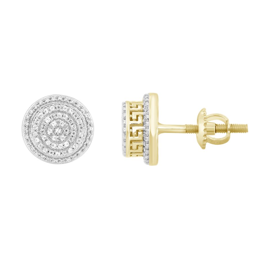 LADIES EARRINGS 0.33CT ROUND DIAMOND 10K YELLOW GOLD 1 LADIES EARRINGS 0.33CT ROUND DIAMOND 10K YELLOW GOLD - Image 1