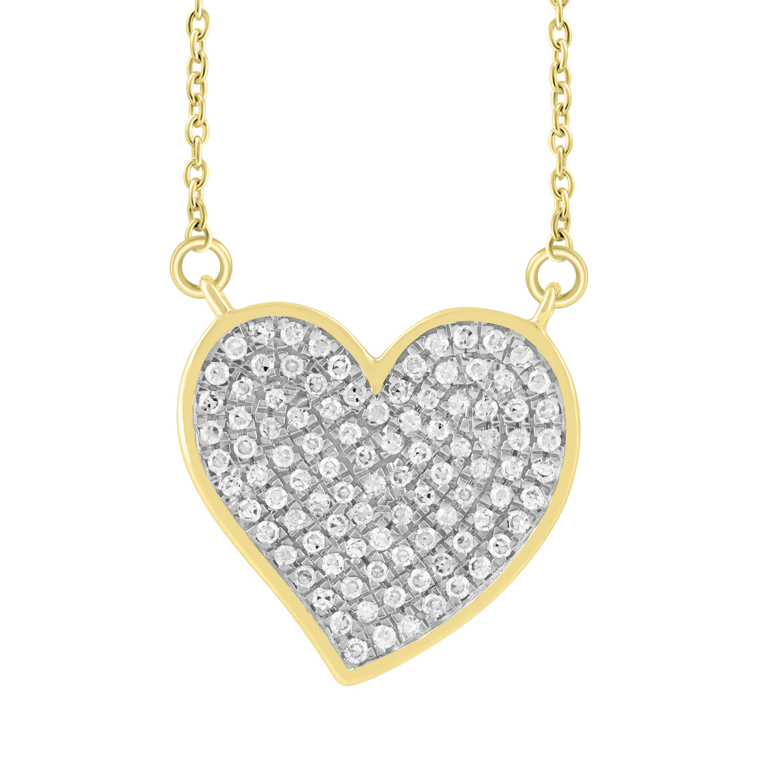 LADIES NECKLACE 0.20CT ROUND DIAMOND 10K YELLOW GOLD 1 LADIES NECKLACE 0.20CT ROUND DIAMOND 10K YELLOW GOLD - Image 1