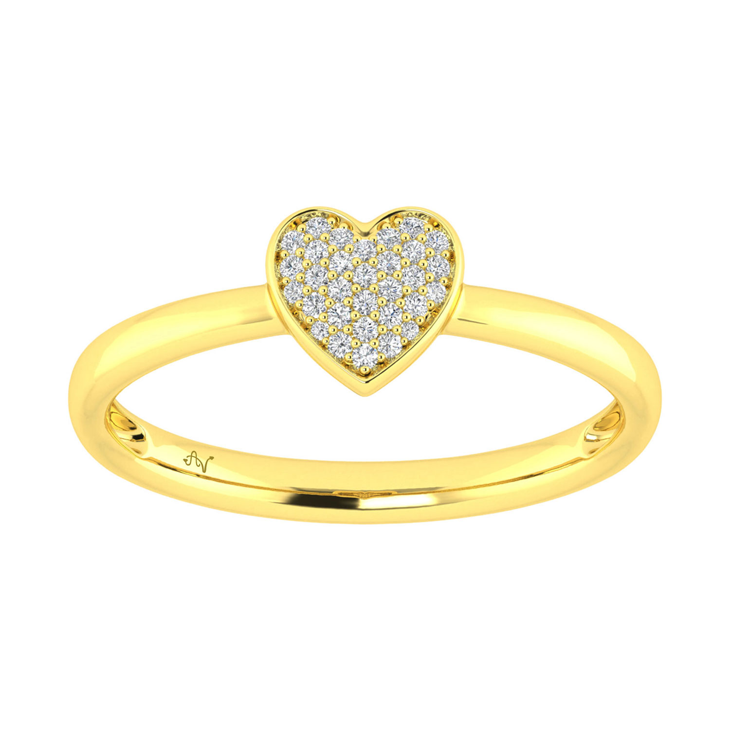 LADIES RING 0.10CT ROUND DIAMOND 10K YELLOW GOLD 1 LADIES RING 0.10CT ROUND DIAMOND 10K YELLOW GOLD - Image 1