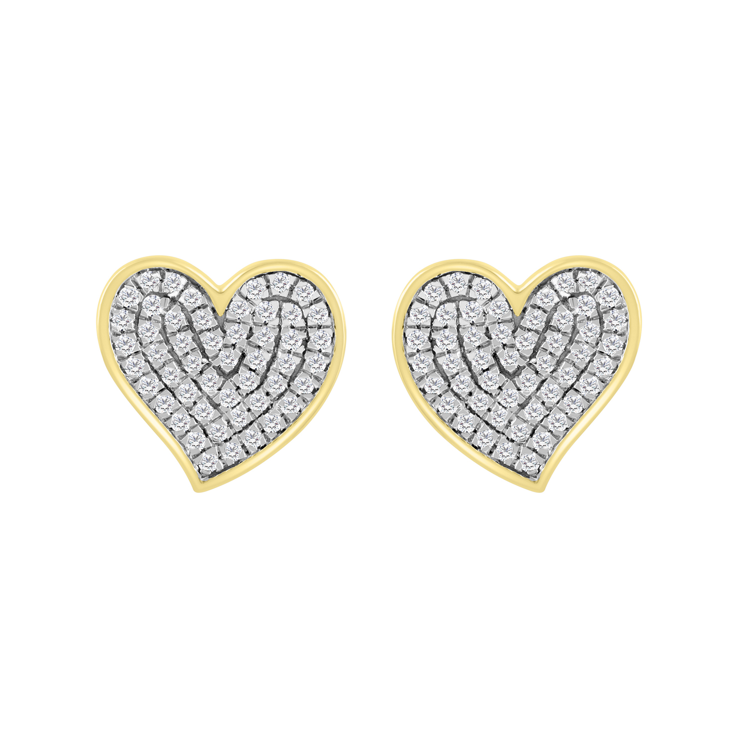 LADIES EARRINGS 0.20CT ROUND DIAMOND 10K YELLOW GOLD 1 LADIES EARRINGS 0.20CT ROUND DIAMOND 10K YELLOW GOLD - Image 1