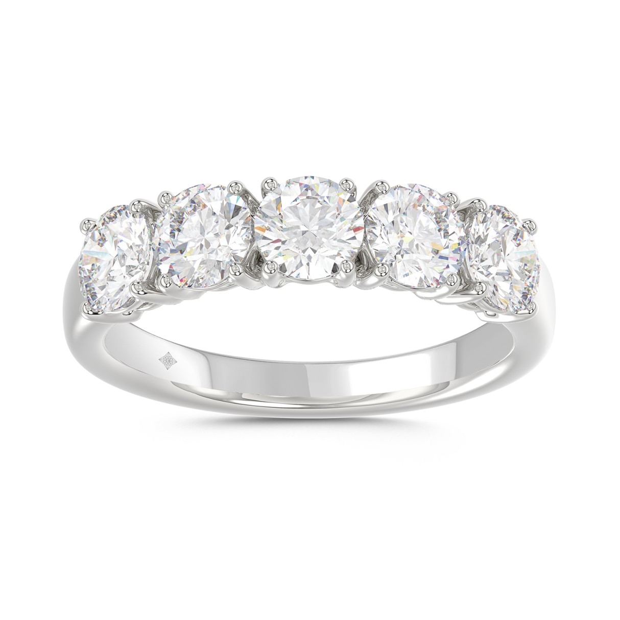 14K WHITE GOLD 2.00CT ROUND DIAMOND LADIES BAND 1 14K WHITE GOLD 2.00CT ROUND DIAMOND LADIES BAND - Image 1