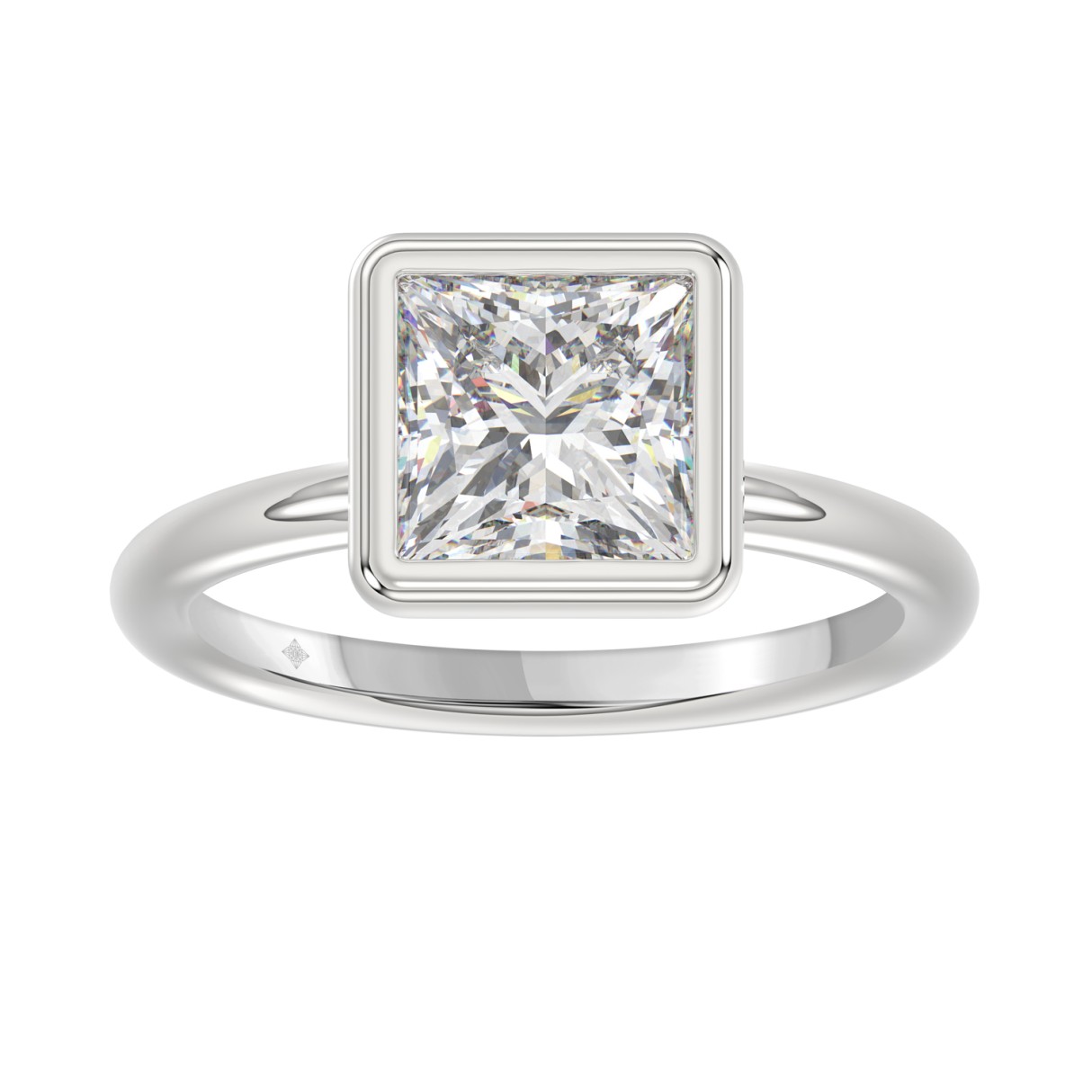 LADIES SOLITAIRE RING 3CT PRINCESS DIAMOND 14K WHITE GOLD (CENTER STONE PRINCESS DIAMOND 3CT ) 1 LADIES SOLITAIRE RING 3CT PRINCESS DIAMOND 14K WHITE GOLD (CENTER STONE PRINCESS DIAMOND 3CT ) - Image 1