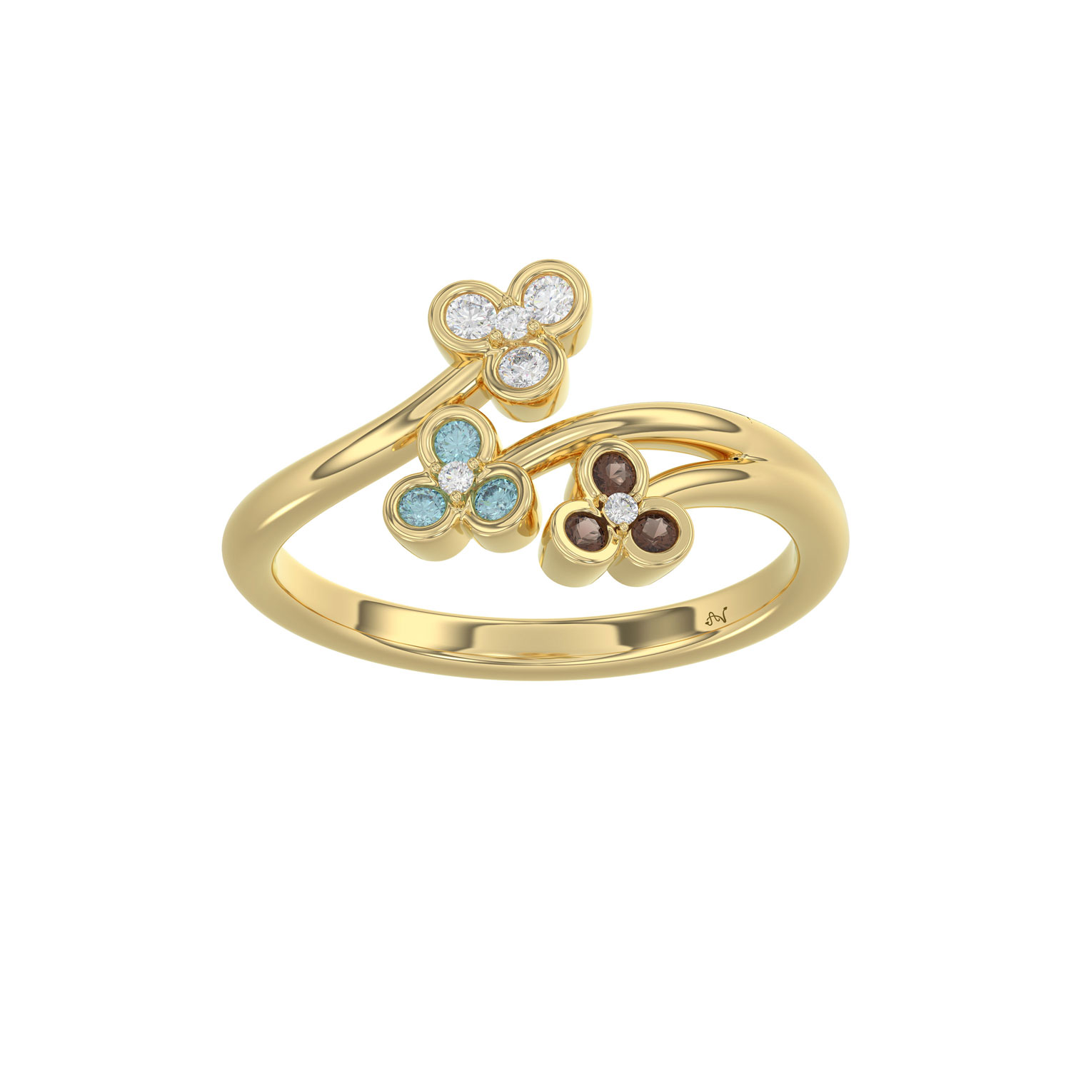 LADIES RING 0.20CT ROUND DIAMOND 14K YELLOW GOLD 1 LADIES RING 0.20CT ROUND DIAMOND 14K YELLOW GOLD - Image 1