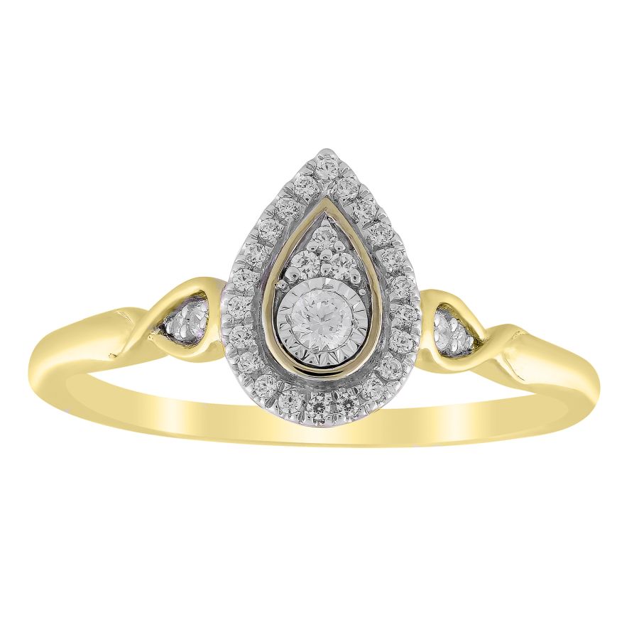 LADIES RING 0.15CT ROUND DIAMOND 10K YELLOW GOLD 1 LADIES RING 0.15CT ROUND DIAMOND 10K YELLOW GOLD - Image 1
