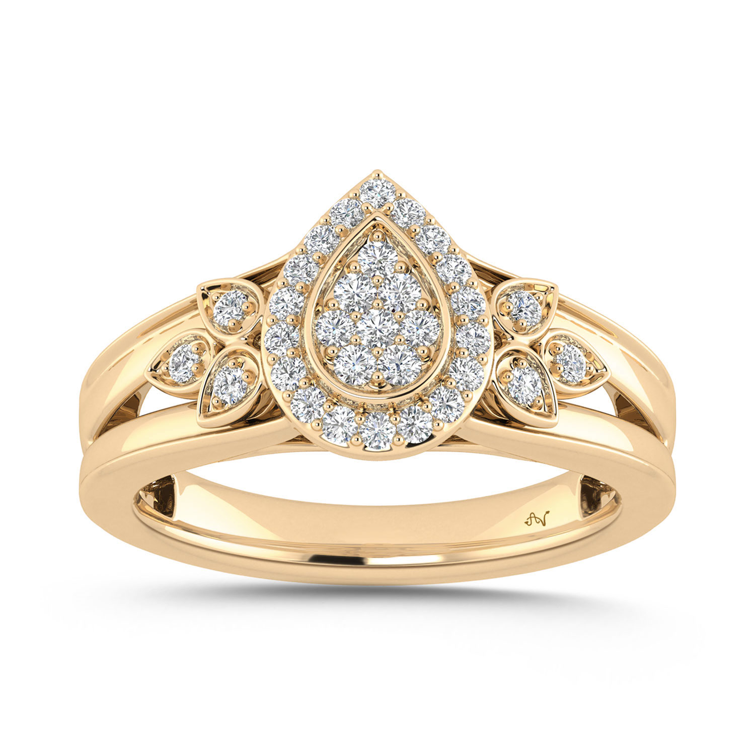 LADIES RING 0.33CT ROUND DIAMOND 10K YELLOW GOLD 1 LADIES RING 0.33CT ROUND DIAMOND 10K YELLOW GOLD - Image 1