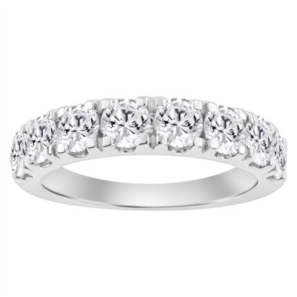 14K WHITE GOLD GOLD 2.00CT ROUND DIAMOND LADIES BAND