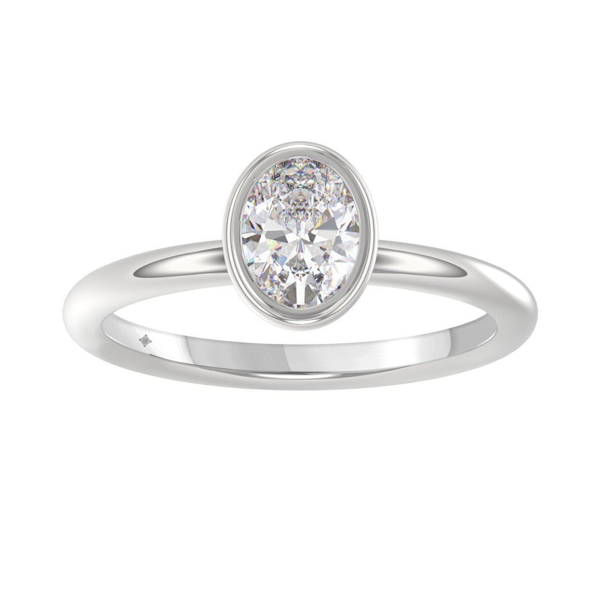 LADIES SOLITAIRE RING 1CT OVAL DIAMOND 14K WHITE GOLD (CENTER STONE OVAL DIAMOND 1CT ) 1 LADIES SOLITAIRE RING 1CT OVAL DIAMOND 14K WHITE GOLD (CENTER STONE OVAL DIAMOND 1CT ) - Image 1