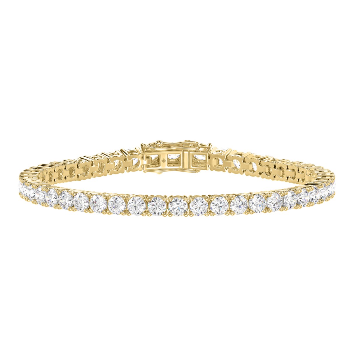 14K YELLOW GOLD 3CT ROUND DIAMOND LADIES BRACELET 1 14K YELLOW GOLD 3CT ROUND DIAMOND LADIES BRACELET - Image 1