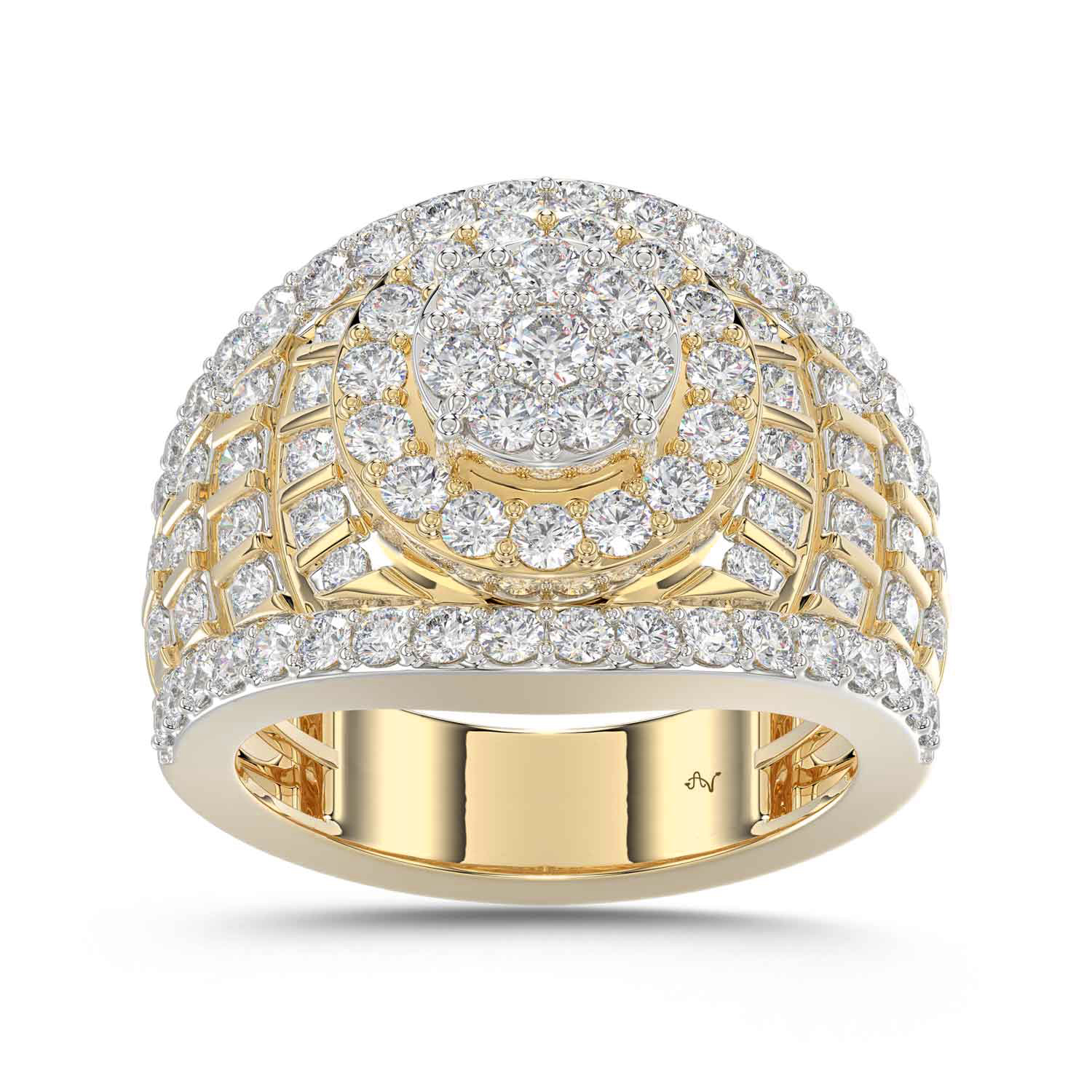 LADIES RING 2.00CT ROUND DIAMOND 10K YELLOW GOLD 1 LADIES RING 2.00CT ROUND DIAMOND 10K YELLOW GOLD - Image 1