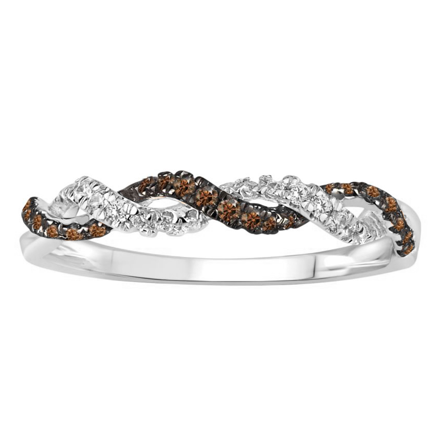 LADIES RING 0.25CT ROUND/BLUE DIAMOND 14K WHITE GOLD 1 LADIES RING 0.25CT ROUND/BLUE DIAMOND 14K WHITE GOLD - Image 1