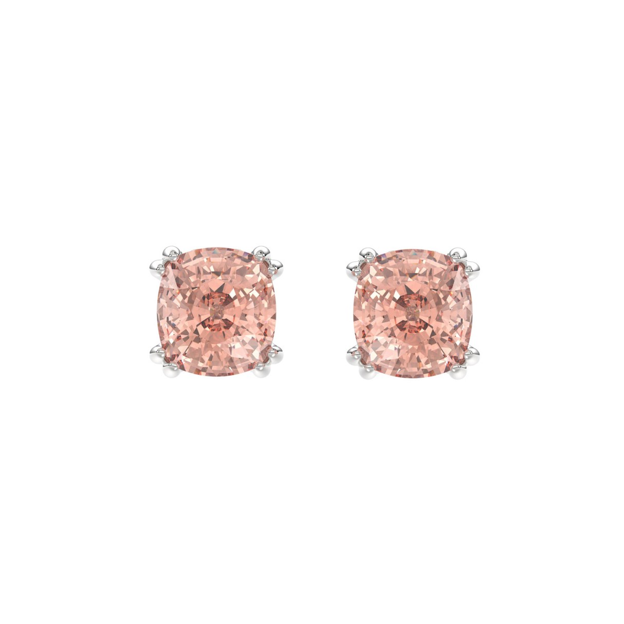 ETERNAL BLUSH COLLECTION 14K WHITE GOLD 2.00CT PINK CUSHION DIAMOND LADIES EARRINGS 1 ETERNAL BLUSH COLLECTION 14K WHITE GOLD 2.00CT PINK CUSHION DIAMOND LADIES EARRINGS - Image 1