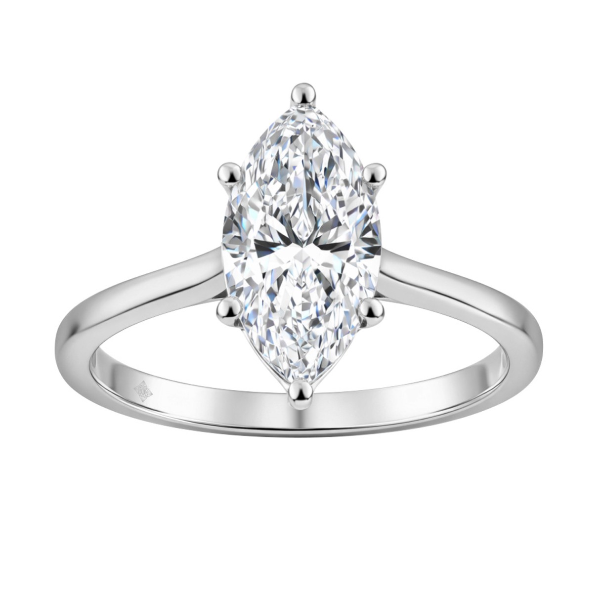 14K WHITE GOLD 2.00CT MARQUISE DIAMOND LADIES SOLITAIRE RING (CENTER STONE MARQUISE DIAMOND 2CT 1 14K WHITE GOLD 2.00CT MARQUISE DIAMOND LADIES SOLITAIRE RING (CENTER STONE MARQUISE DIAMOND 2CT - Image 1
