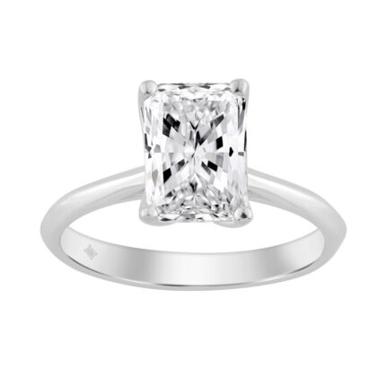14K WHITE GOLD 2.00CT RADIANT DIAMOND LADIES SOLITAIRE RING