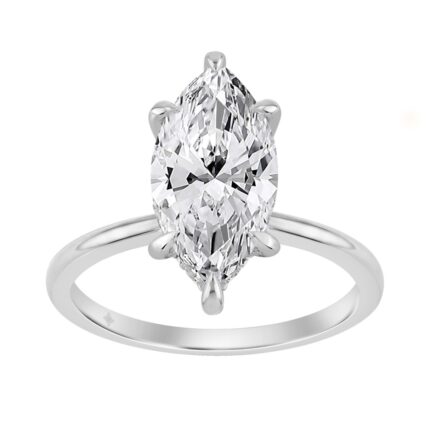 14K WHITE GOLD 3 1/6CT MARQUISE DIAMOND LADIES RING (CENTER STONE MARQUISE DIAMOND 3.00CT)