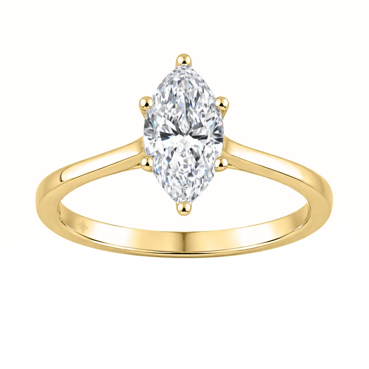 14K YELLOW GOLD 1.00CT MARQUISE DIAMOND LADIES SOLITAIRE RING (CENTER STONE MARQUISE DIAMOND 1CT 1 14K YELLOW GOLD 1.00CT MARQUISE DIAMOND LADIES SOLITAIRE RING (CENTER STONE MARQUISE DIAMOND 1CT - Image 1