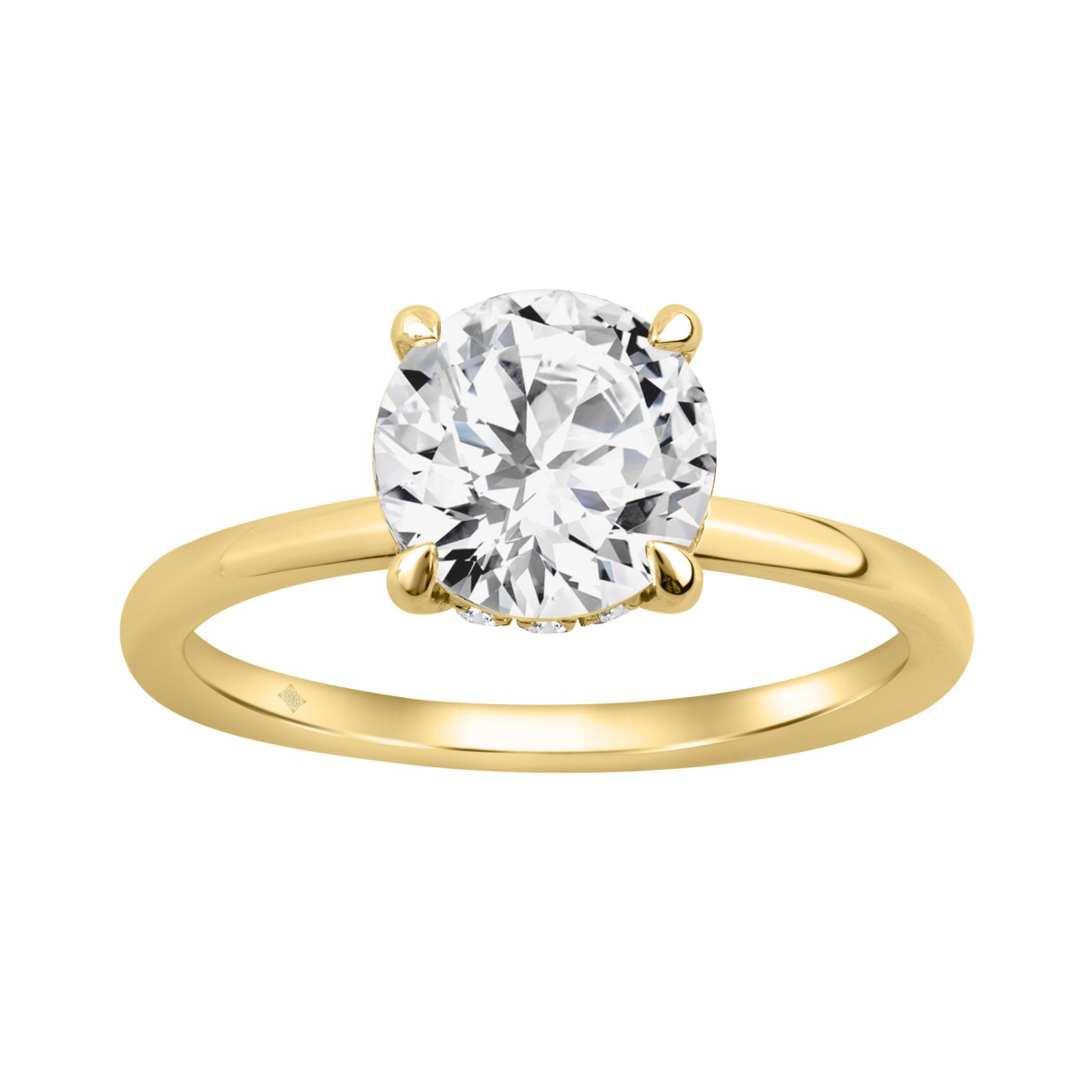 14K YELLOW GOLD 2.00CT ROUND DIAMOND LADIES RING (CENTER STONE ROUND DIAMOND 2CT) 1 14K YELLOW GOLD 2.00CT ROUND DIAMOND LADIES RING (CENTER STONE ROUND DIAMOND 2CT) - Image 1