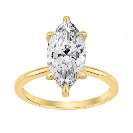 14K YELLOW GOLD 3 1/6CT MARQUISE DIAMOND LADIES RING (CENTER STONE MARQUISE DIAMOND 3.00CT)