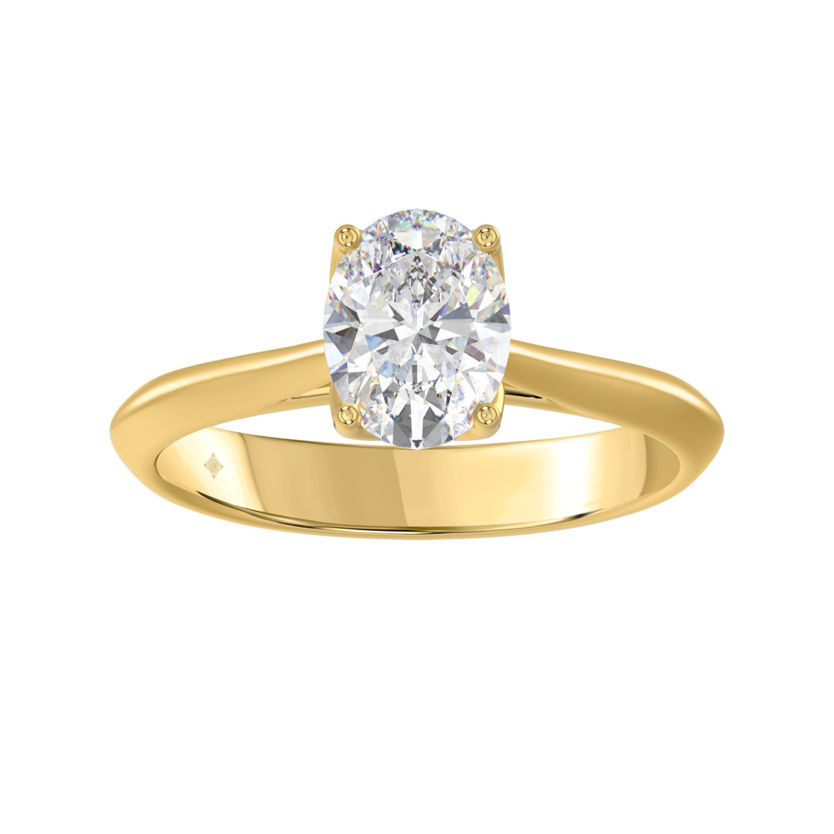 LADIES SOLITAIRE RING 1 1/2CT OVAL DIAMOND 14K YELLOW GOLD 1 LADIES SOLITAIRE RING 1 1/2CT OVAL DIAMOND 14K YELLOW GOLD - Image 1