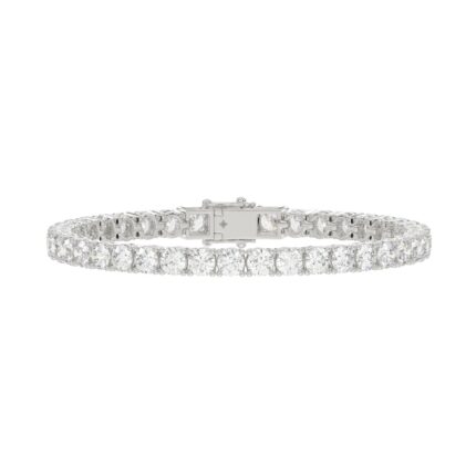 LADIES BRACELET 11CT ROUND DIAMOND 14K WHITE GOLD