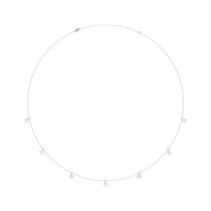 14K WHITE GOLD 1.00CT ROUND/PEAR/MARQUISE/OVAL DIAMOND LADIES NECKLACE