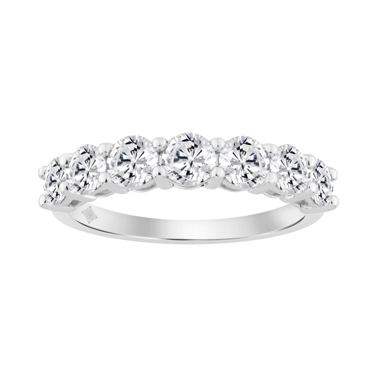 14K WHITE GOLD 1 1/2CT ROUND DIAMOND LADIES BAND 1 14K WHITE GOLD 1 1/2CT ROUND DIAMOND LADIES BAND - Image 1
