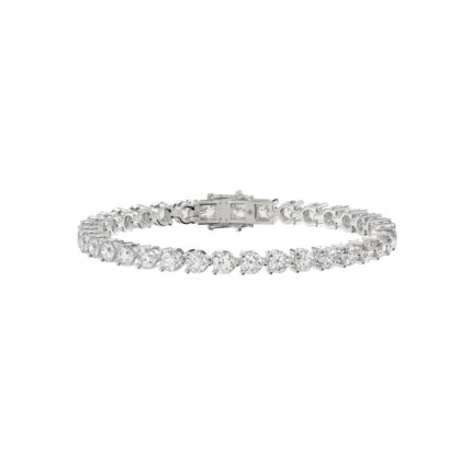 LADIES BRACELET 11CT ROUND DIAMOND 14K WHITE GOLD