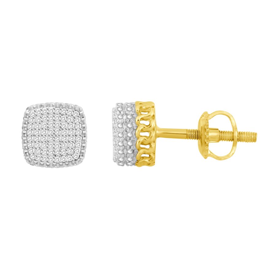 LADIES EARRINGS 0.25CT ROUND DIAMOND 10K YELLOW GOLD 1 LADIES EARRINGS 0.25CT ROUND DIAMOND 10K YELLOW GOLD - Image 1
