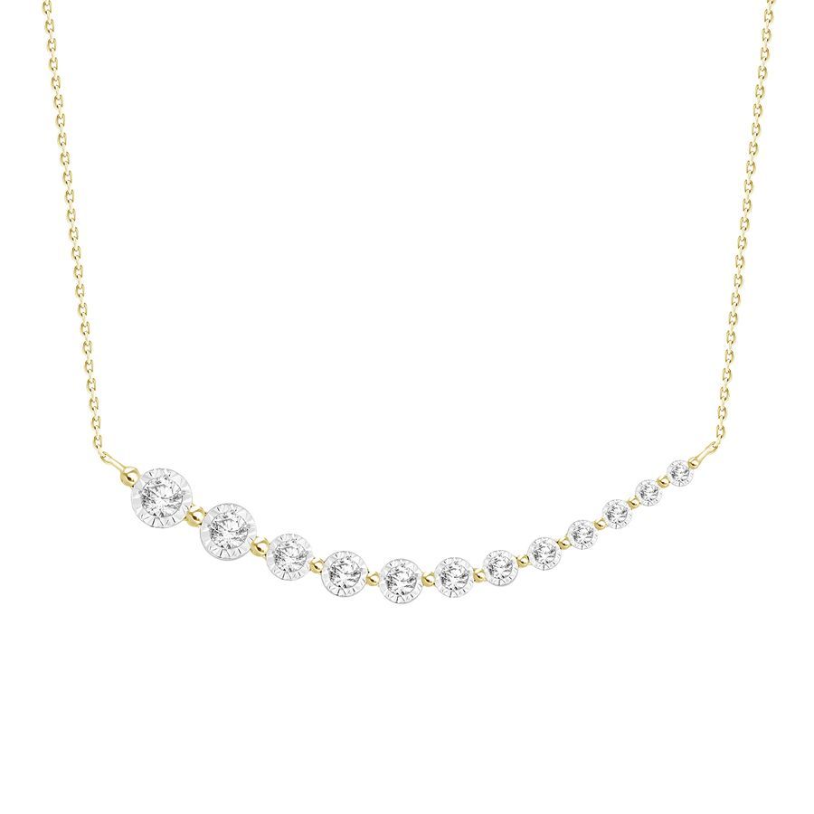 LADIES PENDANT WITH CHAIN 0.25CT ROUND DIAMOND 10K YELLOW GOLD 1 LADIES PENDANT WITH CHAIN 0.25CT ROUND DIAMOND 10K YELLOW GOLD - Image 1