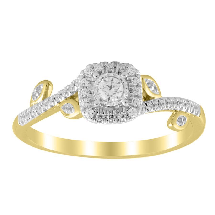LADIES RING 0.25CT ROUND DIAMOND 10K YELLOW GOLD 1 LADIES RING 0.25CT ROUND DIAMOND 10K YELLOW GOLD - Image 1