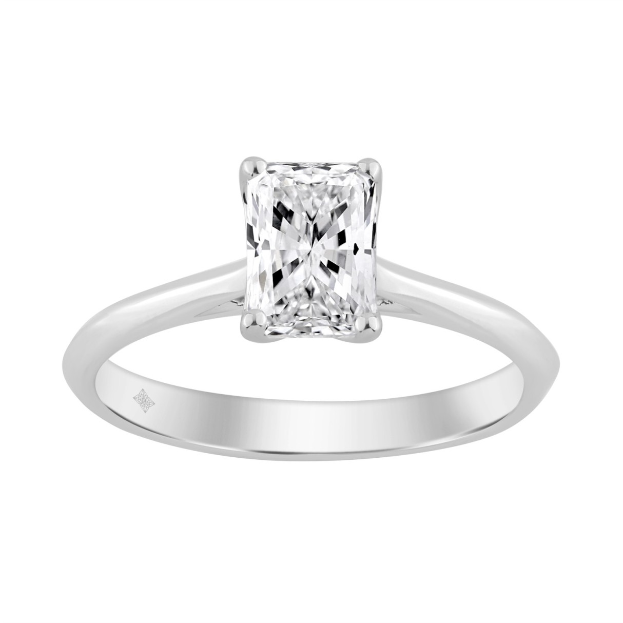 14K WHITE GOLD 1.00CT RADIANT DIAMOND LADIES SOLITAIRE RING 1 14K WHITE GOLD 1.00CT RADIANT DIAMOND LADIES SOLITAIRE RING - Image 1