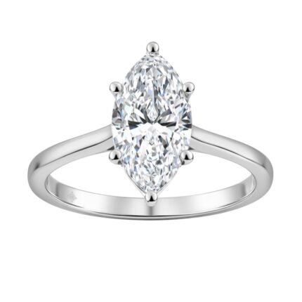 14K WHITE GOLD 2.00CT MARQUISE DIAMOND LADIES SOLITAIRE RING (CENTER STONE MARQUISE DIAMOND 2CT
