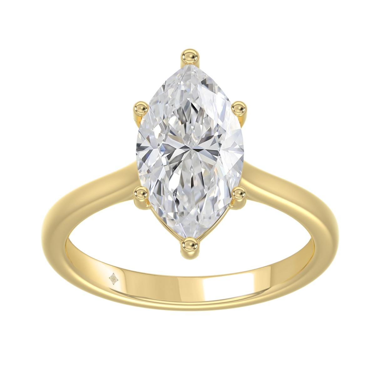14K YELLOW GOLD 1 1/2CT MARQUISE DIAMOND SOLITAIRE RING 1 14K YELLOW GOLD 1 1/2CT MARQUISE DIAMOND SOLITAIRE RING - Image 1