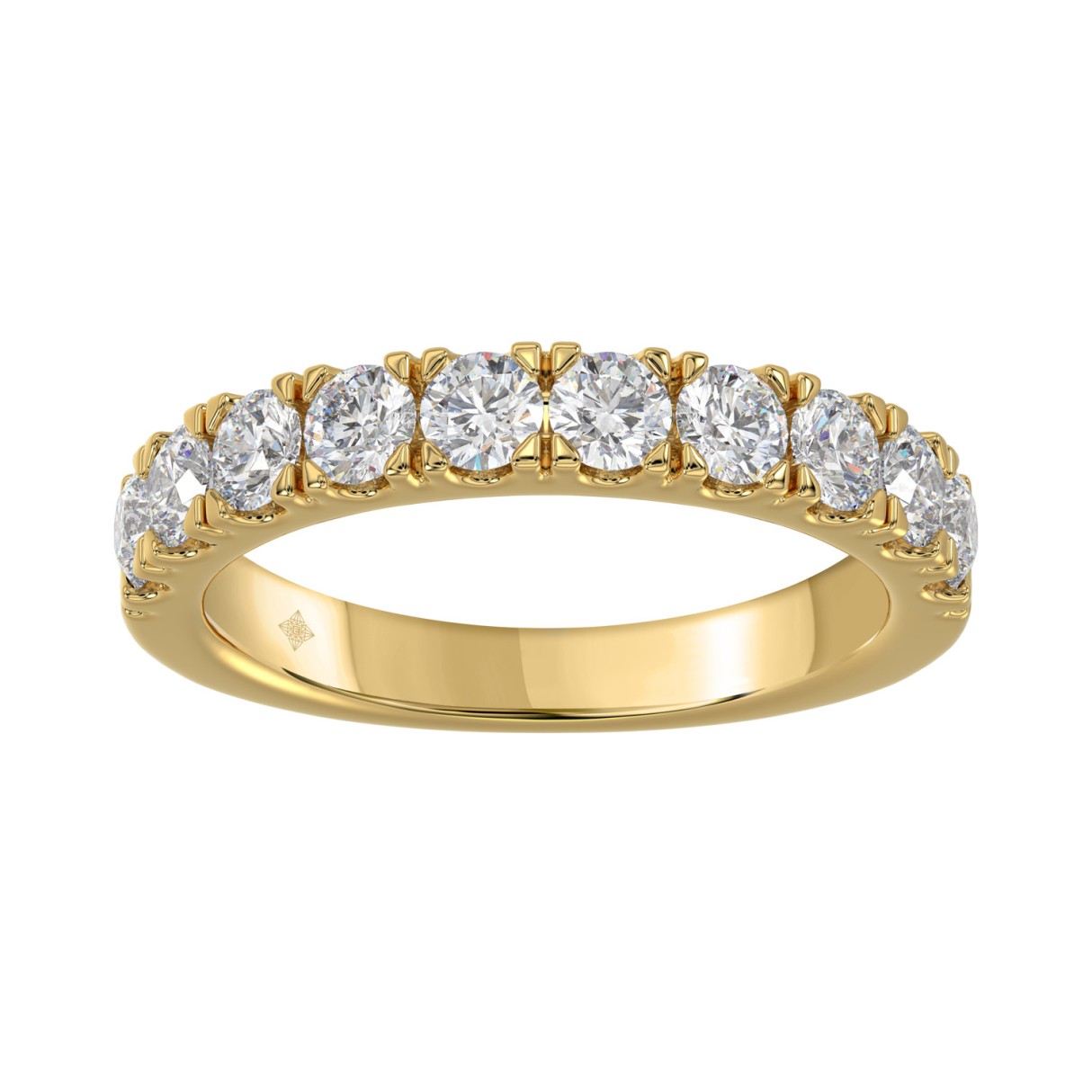 14K YELLOW GOLD 1.00CT ROUND DIAMOND LADIES BAND 1 14K YELLOW GOLD 1.00CT ROUND DIAMOND LADIES BAND - Image 1