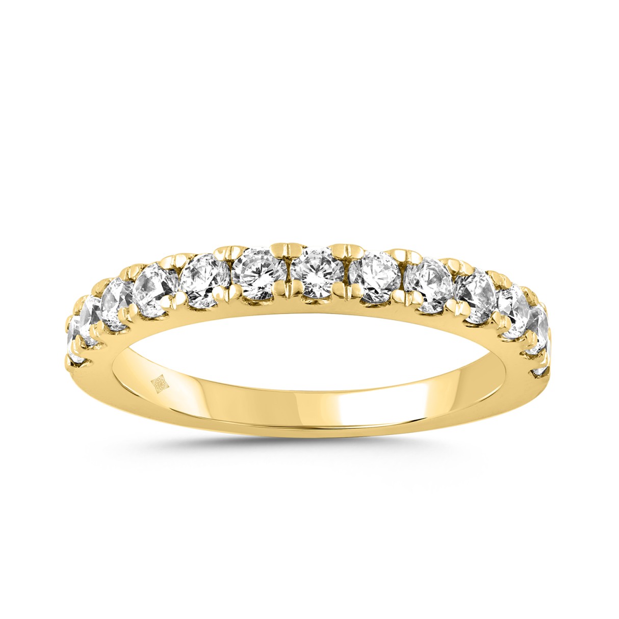14K YELLOW GOLD 1/2CT ROUND DIAMOND LADIES BAND 1 14K YELLOW GOLD 1/2CT ROUND DIAMOND LADIES BAND - Image 1