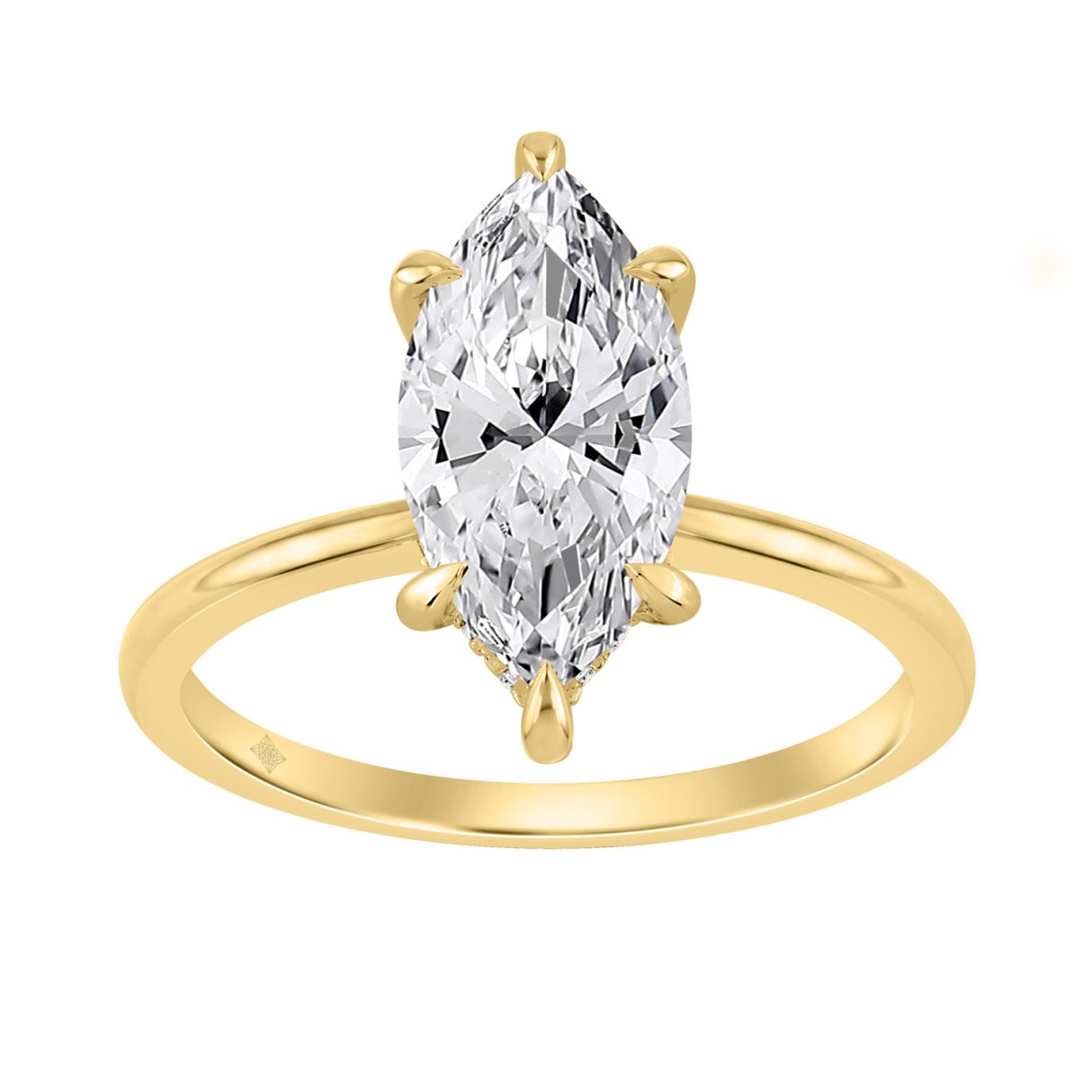 14K YELLOW GOLD 2.00CT MARQUISE/ROUND DIAMOND LADIES RING (CENTER STONE MARQUISE DIAMOND 2.00CT) 1 14K YELLOW GOLD 2.00CT MARQUISE/ROUND DIAMOND LADIES RING (CENTER STONE MARQUISE DIAMOND 2.00CT) - Image 1