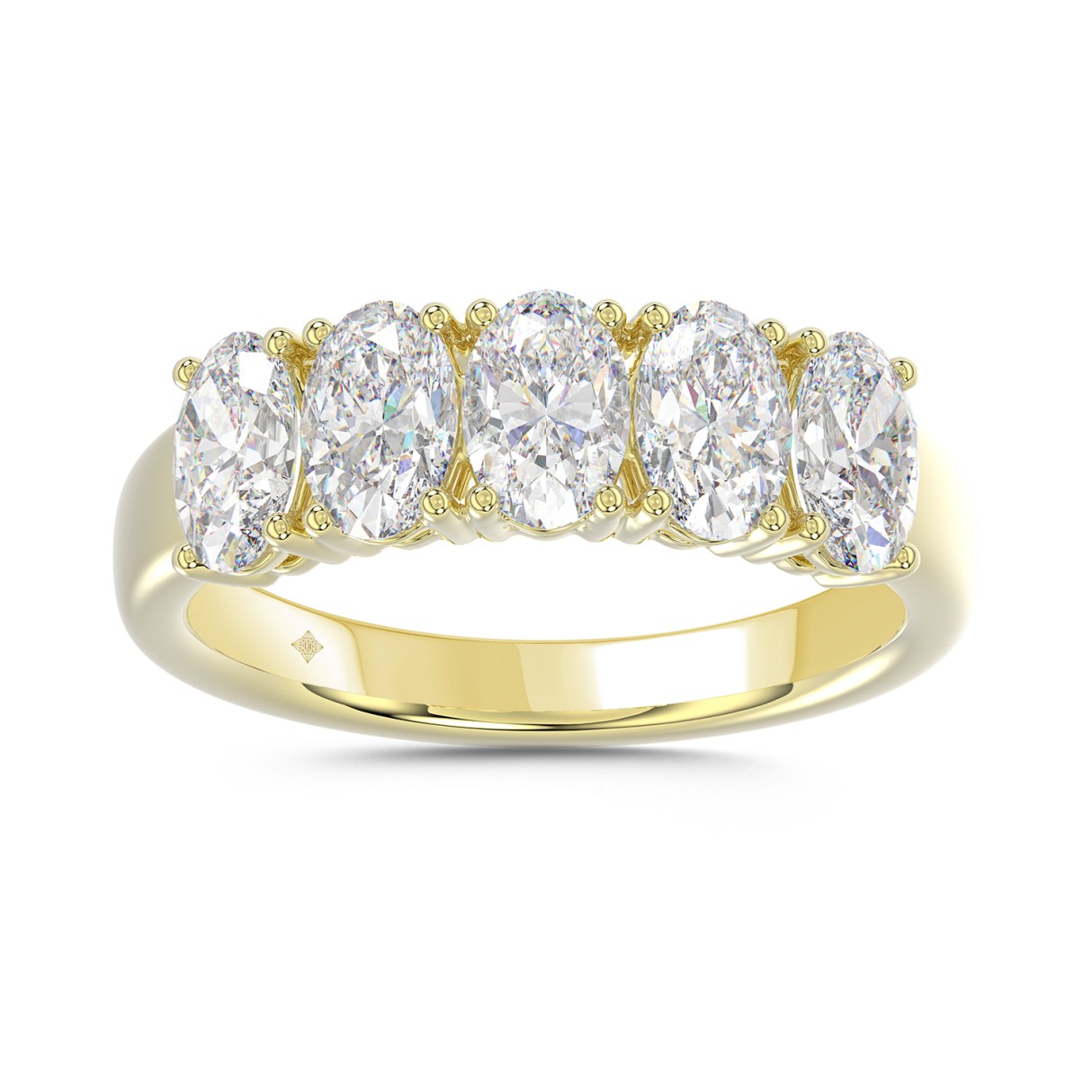 14K YELLOW GOLD 2.00CT OVAL DIAMOND LADIES BAND 1 14K YELLOW GOLD 2.00CT OVAL DIAMOND LADIES BAND - Image 1