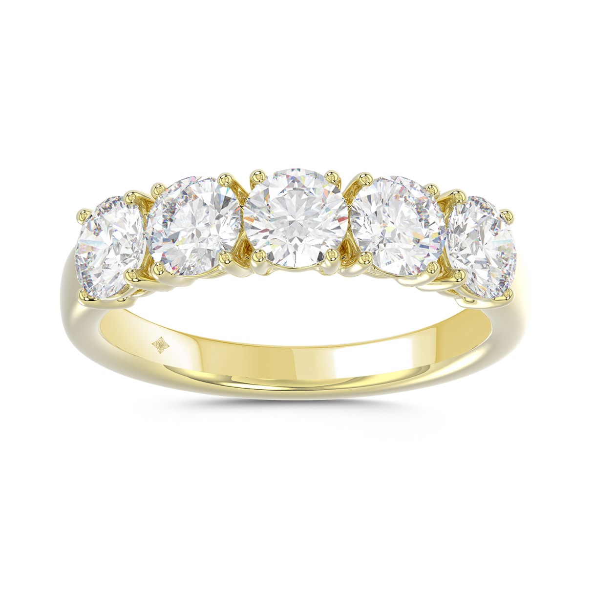 14K YELLOW GOLD 2.00CT ROUND DIAMOND LADIES BAND 1 14K YELLOW GOLD 2.00CT ROUND DIAMOND LADIES BAND - Image 1