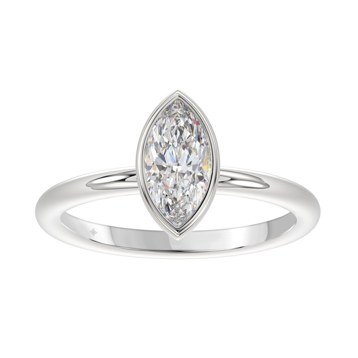 LADIES SOLITAIRE RING 1CT MARQUISE DIAMOND 14K WHITE GOLD (CENTER STONE MARQUISE DIAMOND 1CT ) 1 LADIES SOLITAIRE RING 1CT MARQUISE DIAMOND 14K WHITE GOLD (CENTER STONE MARQUISE DIAMOND 1CT ) - Image 1