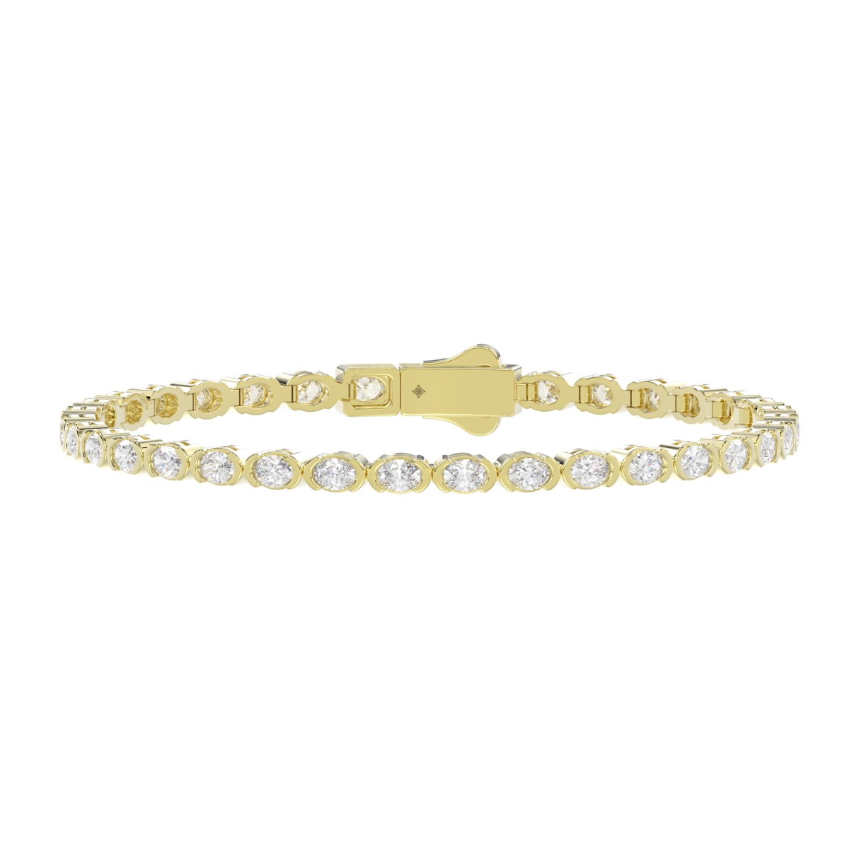 LADIES BRACELET 5.00CT OVAL DIAMOND 14K YELLOW GOLD 1 LADIES BRACELET 5.00CT OVAL DIAMOND 14K YELLOW GOLD - Image 1