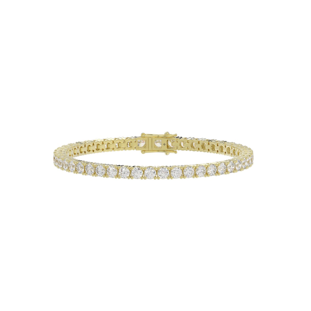 LADIES BRACELET 11CT ROUND DIAMOND 14K YELLOW GOLD 1 LADIES BRACELET 11CT ROUND DIAMOND 14K YELLOW GOLD - Image 1