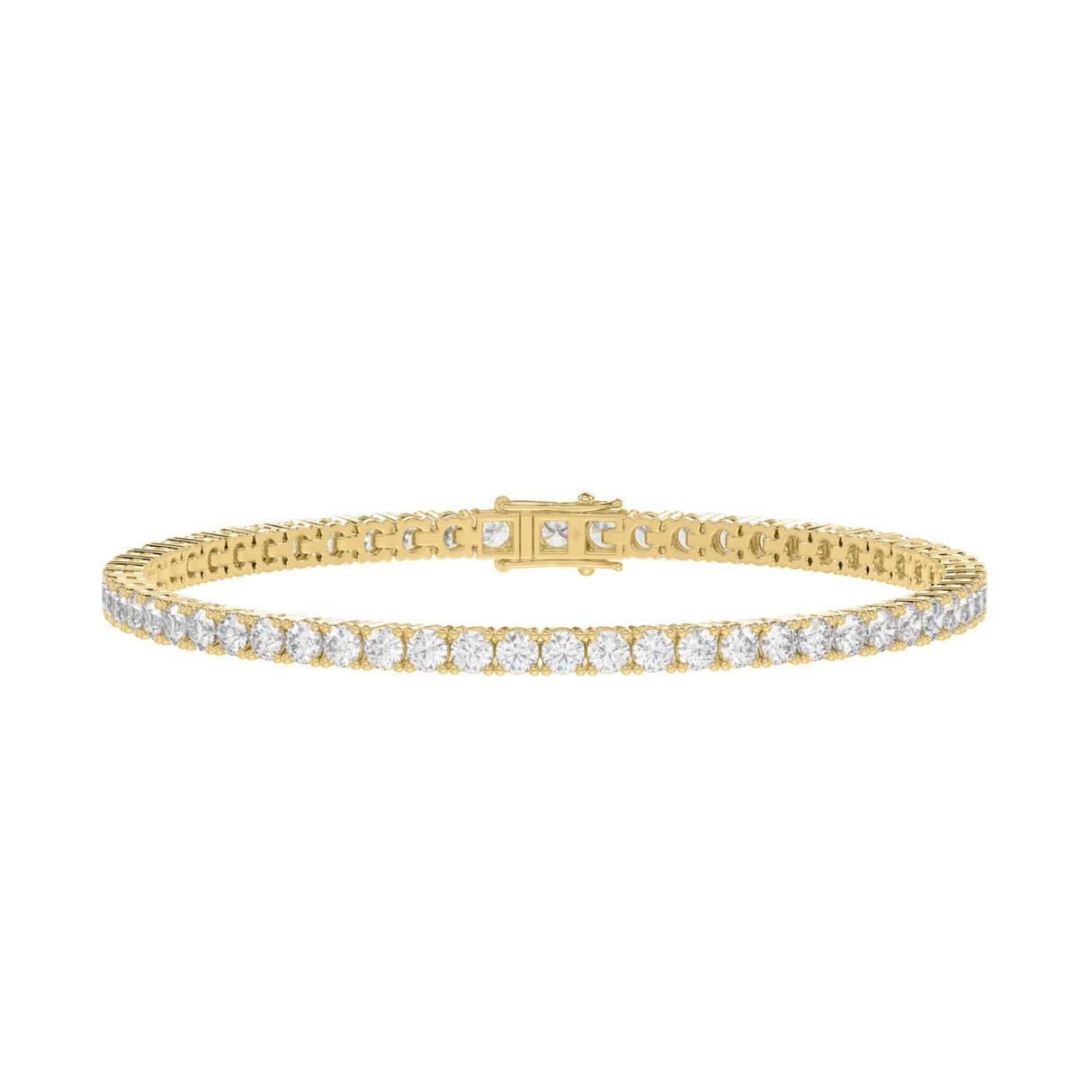 LADIES BRACELET 7CT ROUND DIAMOND 14K YELLOW GOLD 1 LADIES BRACELET 7CT ROUND DIAMOND 14K YELLOW GOLD - Image 1